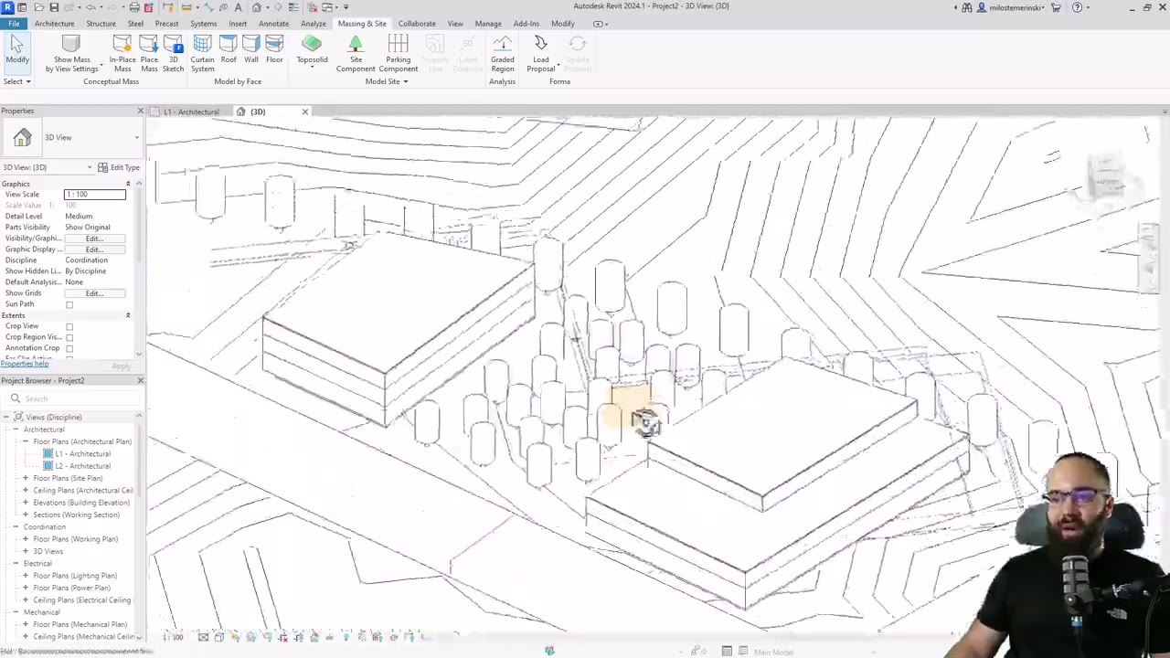 Proposal loaded in Revit 3D
