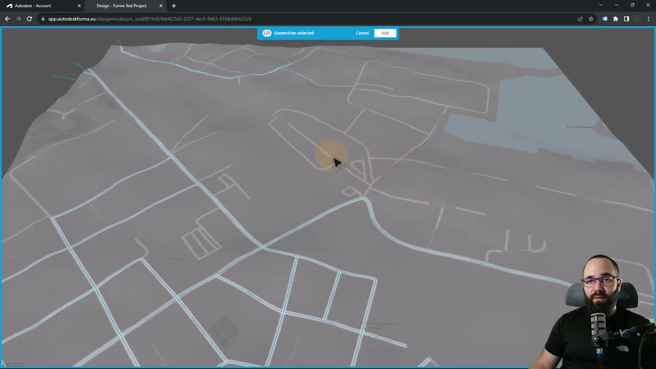 Roads placed in canvas