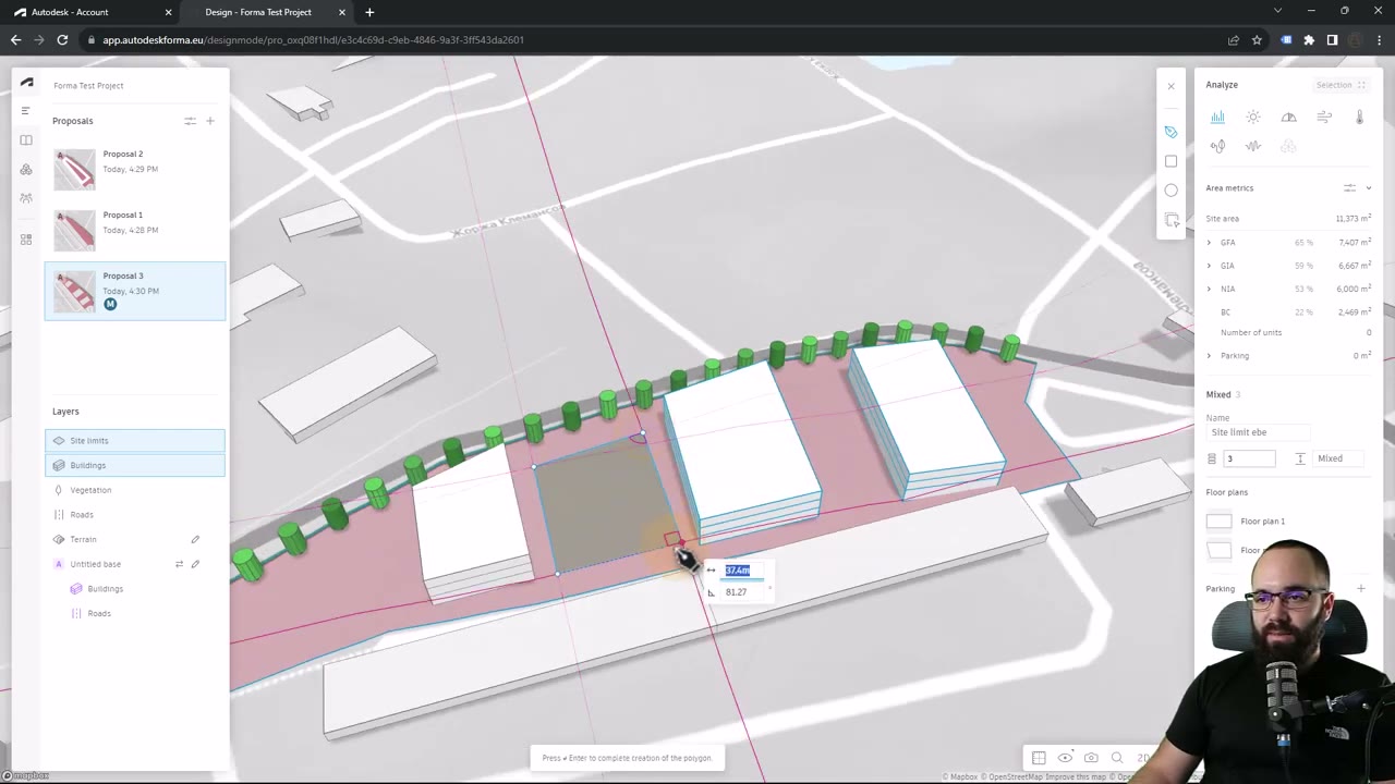 Proposal 3 with area metrics